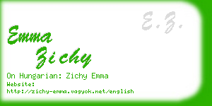 emma zichy business card